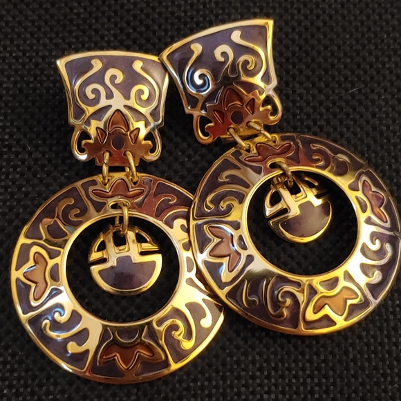 SOLD....Edgar Berebi Hoop Earrings - Picture 2 of 6